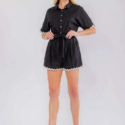 JUMPER ENCAJE BLANCO, LAZO CINRURA