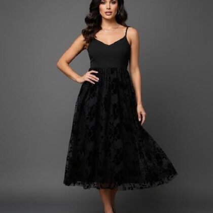 VESTIDO FALDA FLOREADA