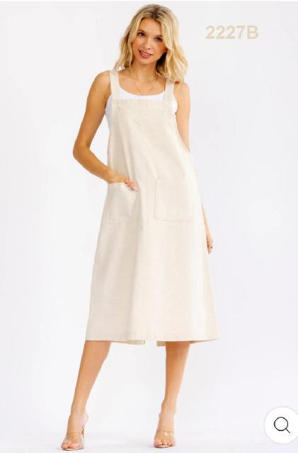VESTIDO DE LINO CON BOLSAS ´GILLI´